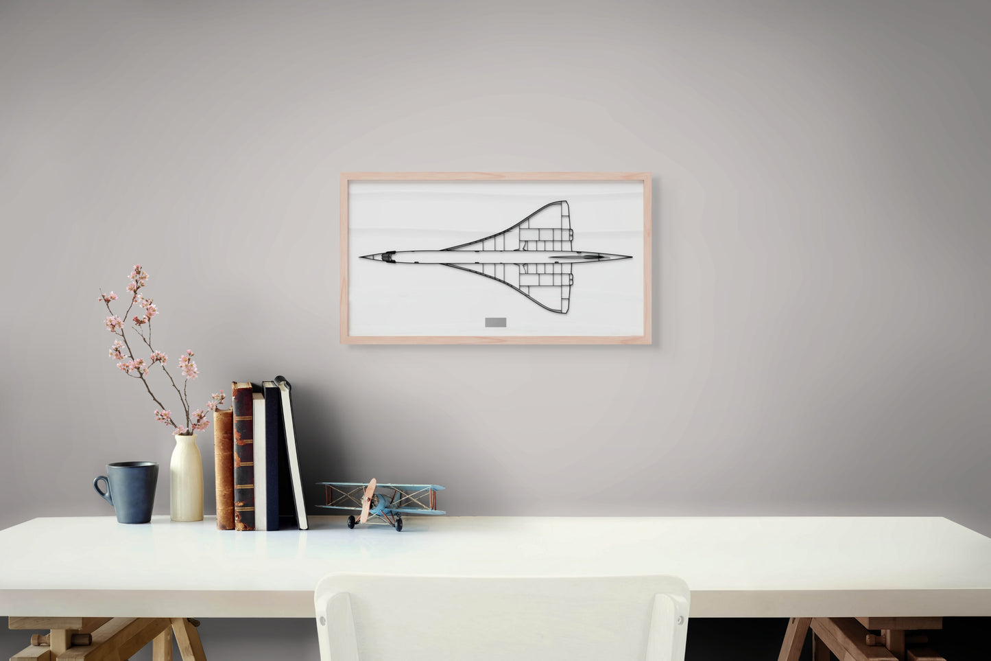 Concorde, 3D Silhouette wall art.