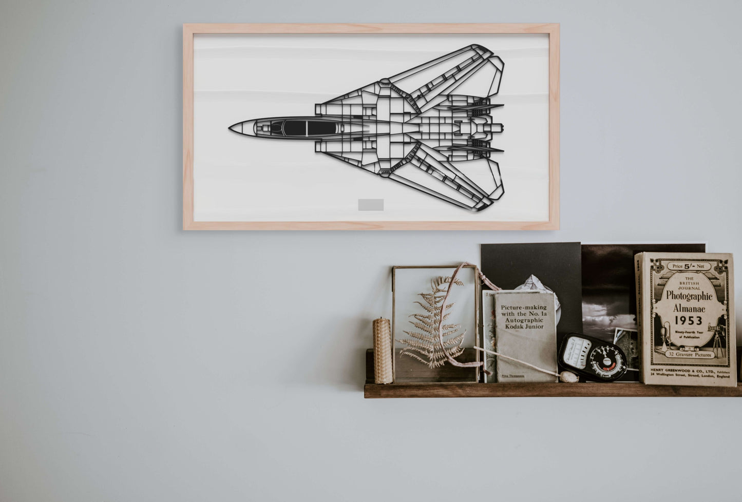 F-14 "Tomcat", 3D Silhouette wall art.