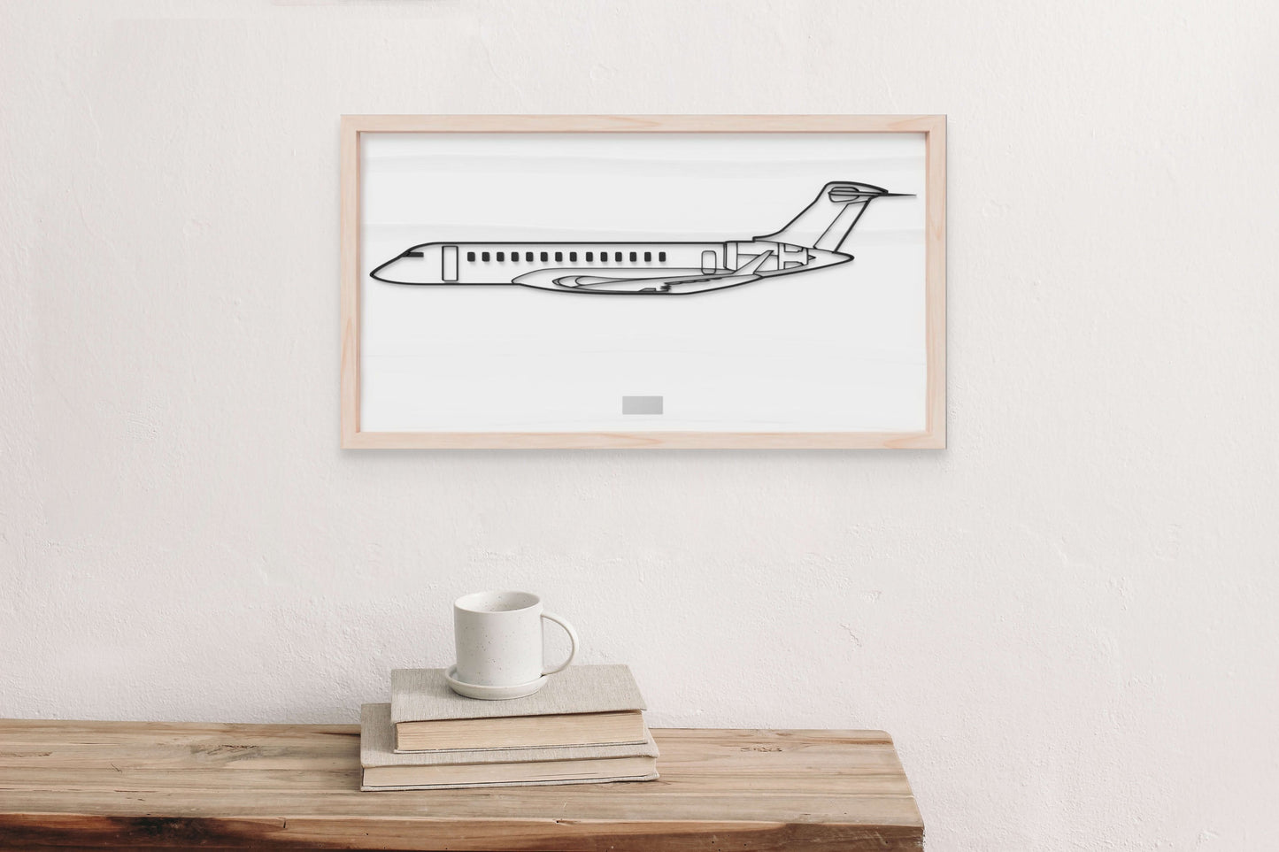 Global 7500, 3D Silhouette wall art.