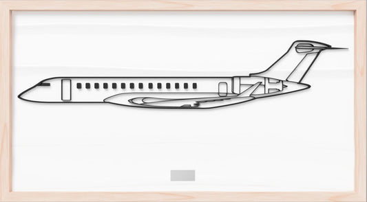 Global 7500, 3D Silhouette wall art.