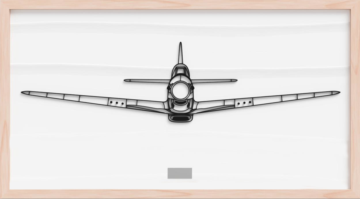 P-51 "Mustang", 3D Silhouette wall art. (front)