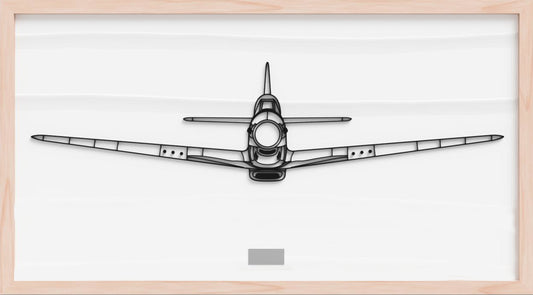 P-51 "Mustang", 3D Silhouette wall art. (front)