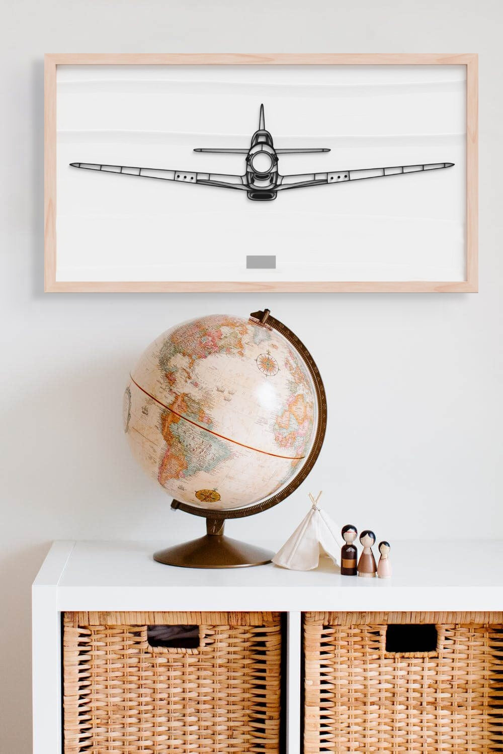 P-51 "Mustang", 3D Silhouette wall art. (front)