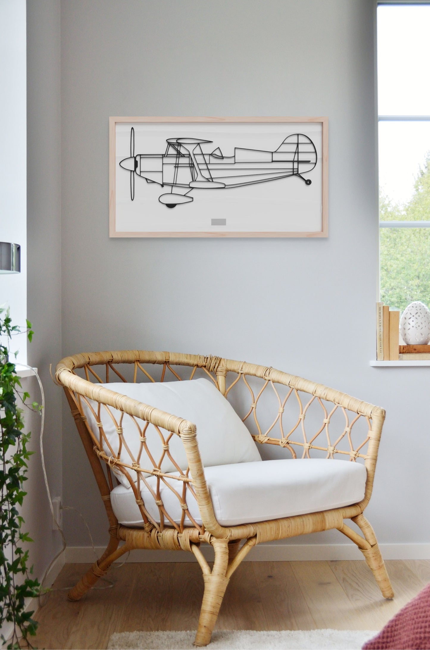 Pitts S2a, 3D Silhouette wall art.