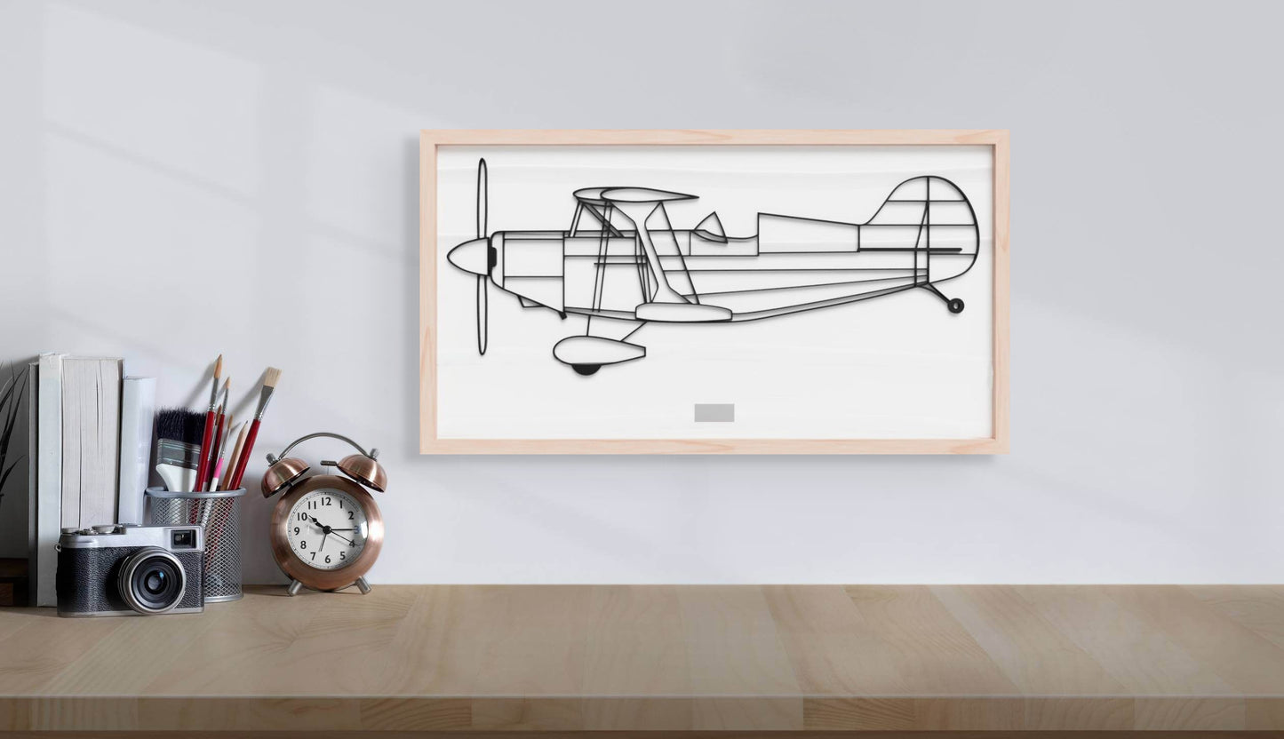 Pitts S2a, 3D Silhouette wall art.