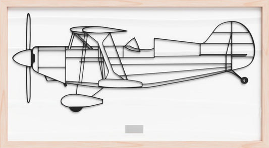 Pitts S2a, 3D Silhouette wall art.