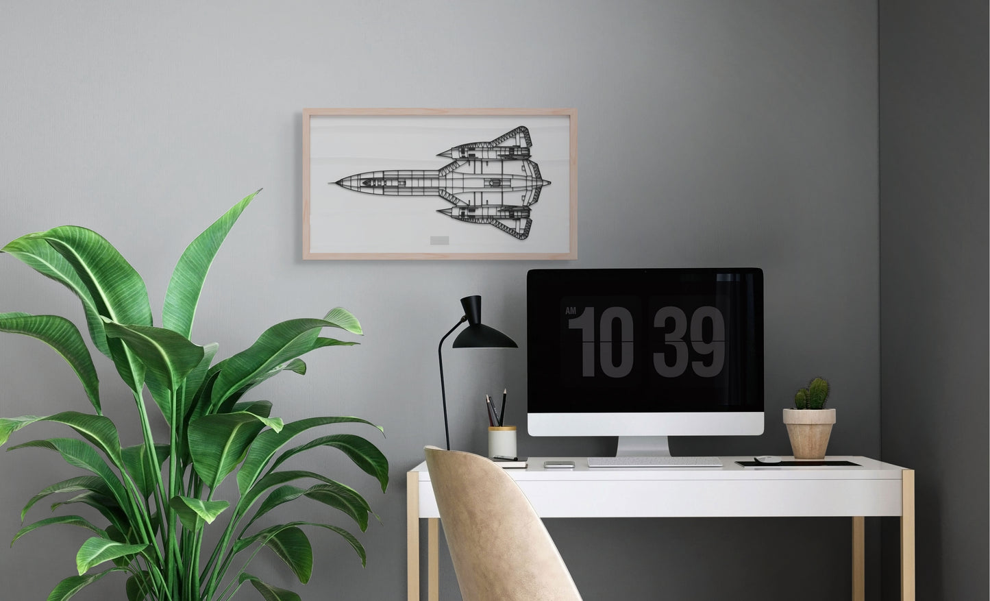 SR-71 "Blackbird", 3D Silhouette wall art.