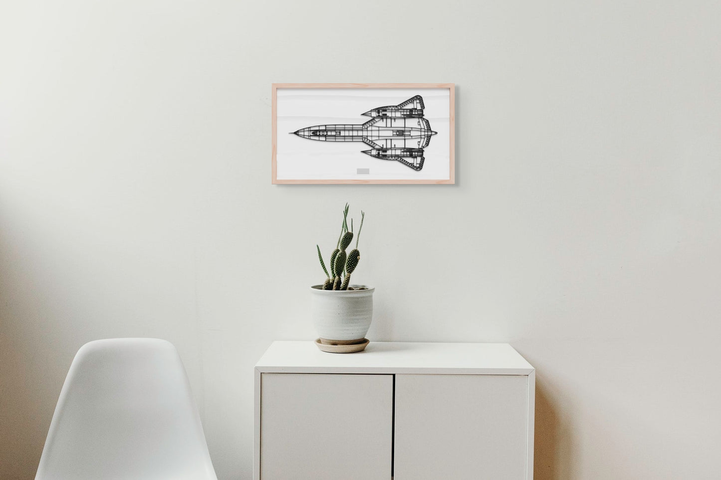 SR-71 "Blackbird", 3D Silhouette wall art.