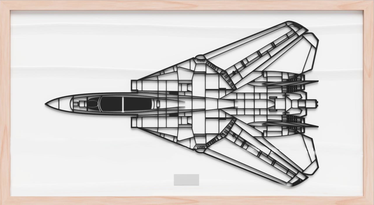 F-14 "Tomcat", 3D Silhouette wall art.