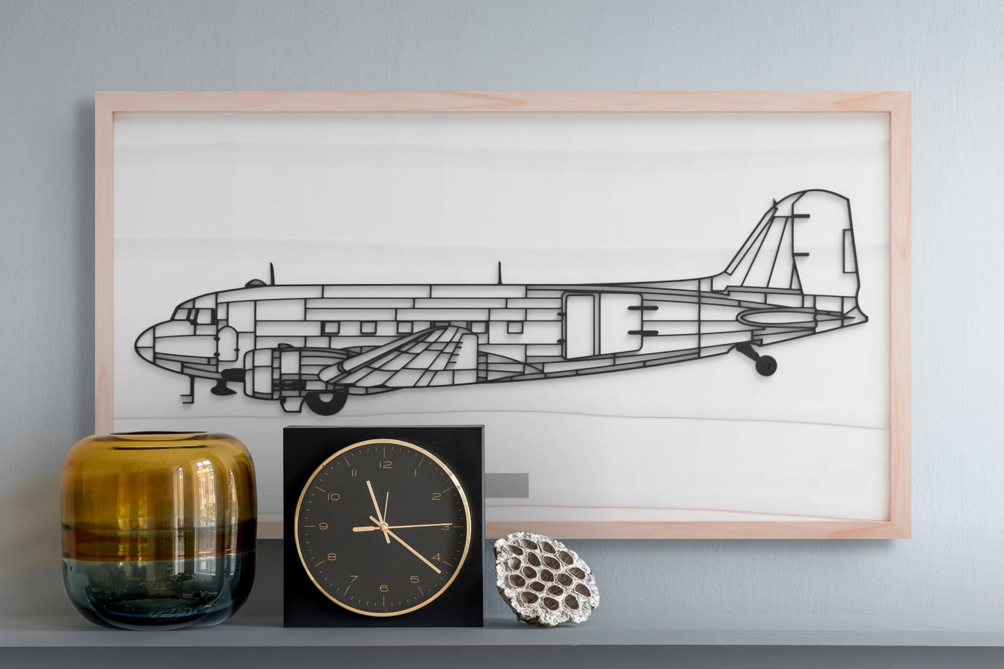 C-47 "Dekota", 3D Silhouette wall art.