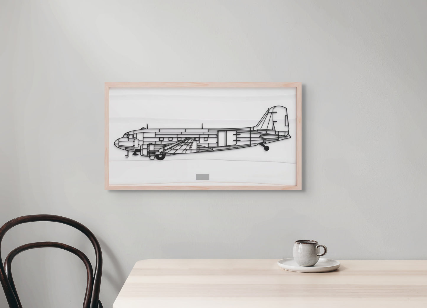 C-47 "Dekota", 3D Silhouette wall art.