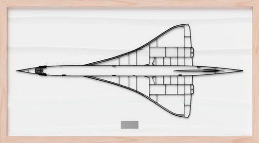 Concorde, 3D Silhouette wall art.